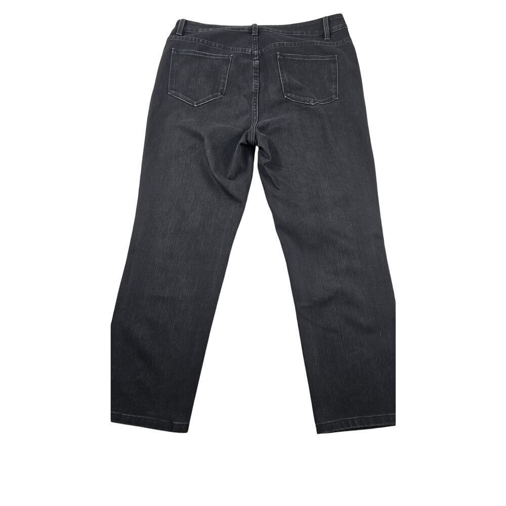Soft surroundings M SHORT high rise black jeans 33x24 comfort stretch casual
